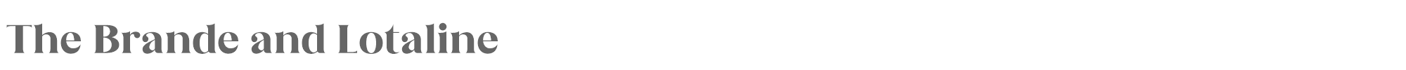 Sample characters The Brande and Lotaline Font